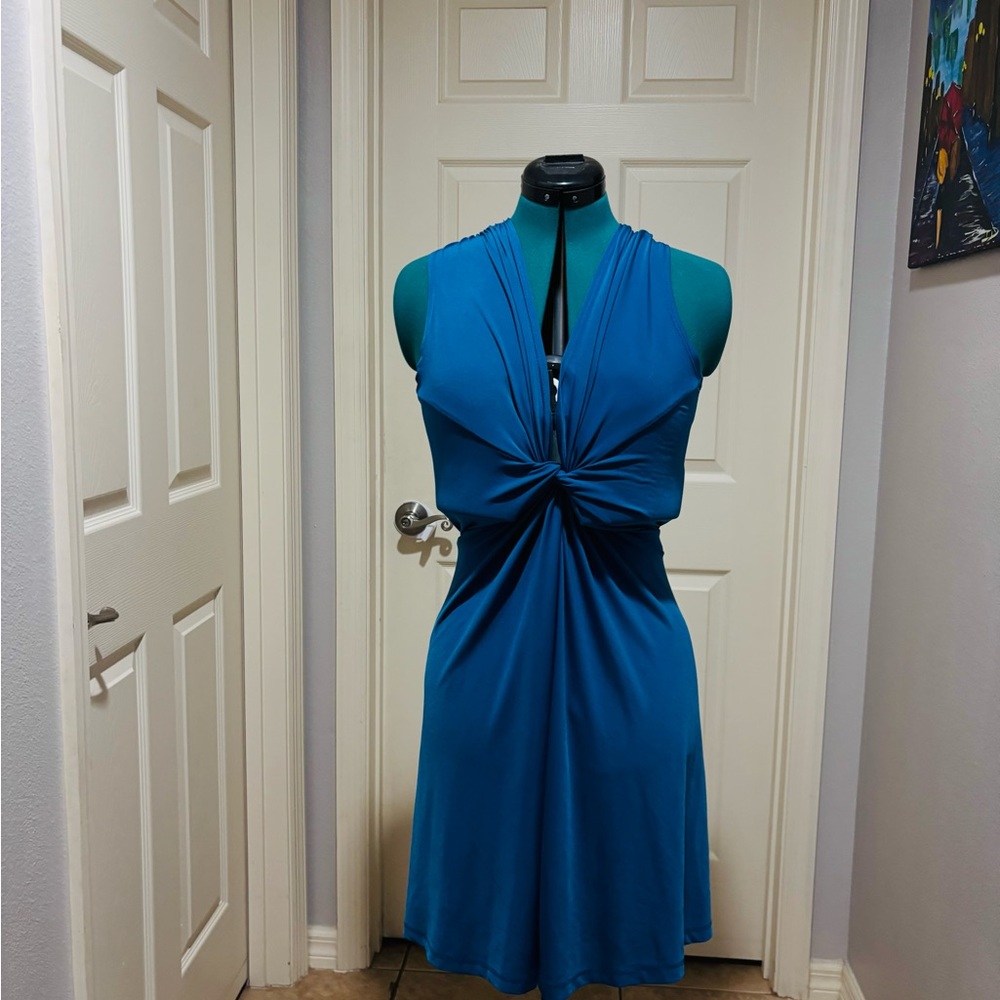 VENUS Blue Backless Dress